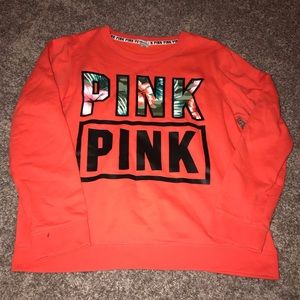 PINK orange tropical sweater